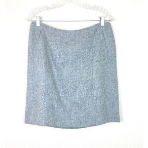 Talbots NWT Women's Wool Blend Career Skirt Petite Size 10P Gray Lined Pockets